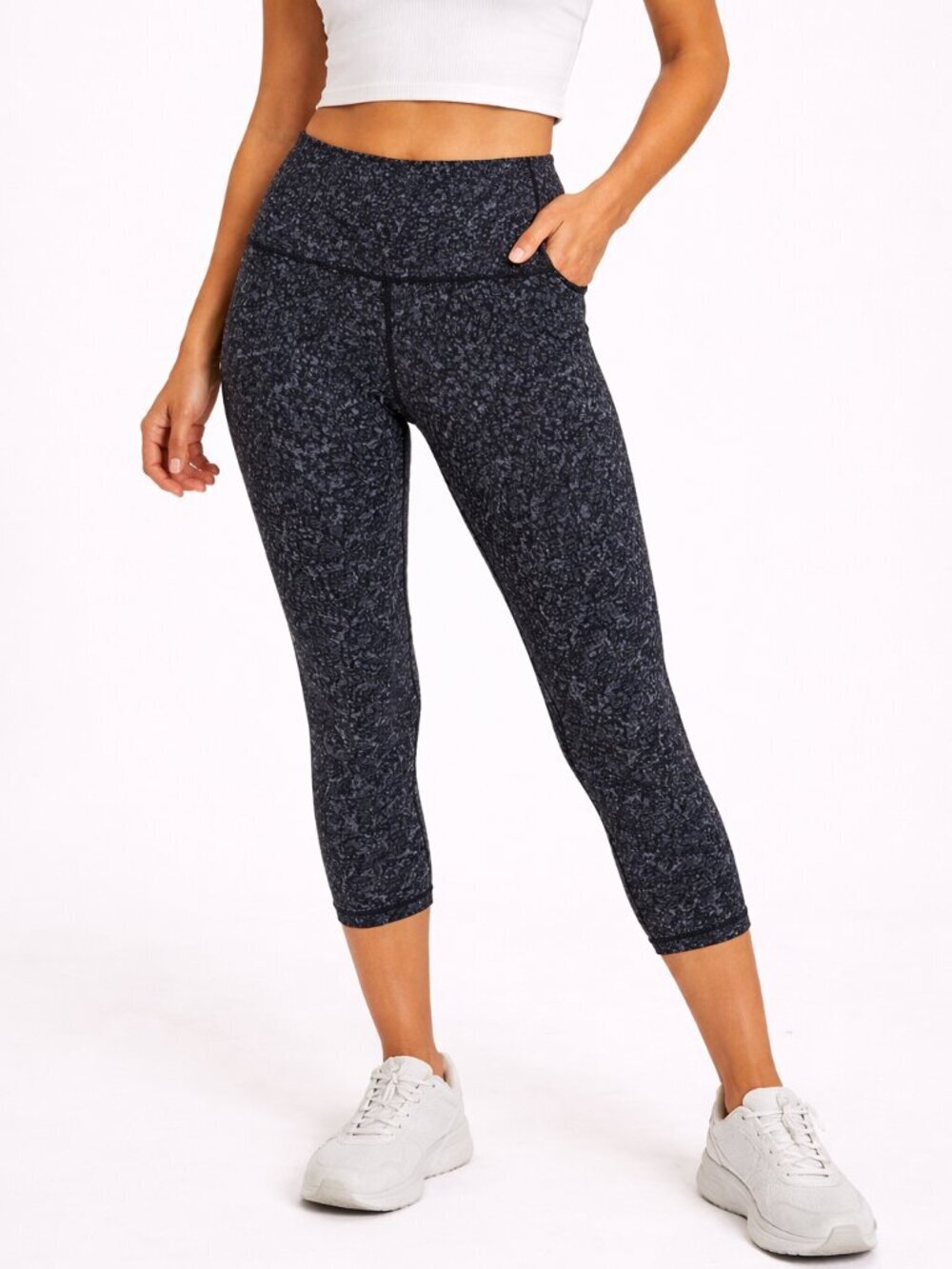 Lululemon Wunder Under Crop HR 21” 6 Daisy Dust Illumini Leggings
